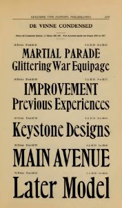 Keystone 58 De Vinne Condensed