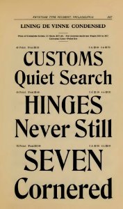 Keystone 57 Lining De Vinne Condensed