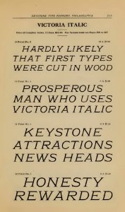 Keystone 52 Victoria Italic