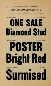 Keystone 44 Gothic Condensed No 3