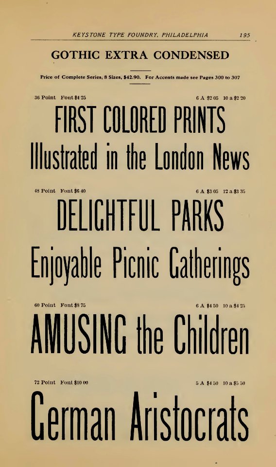 Keystone 41 Gothic Extra Condensed