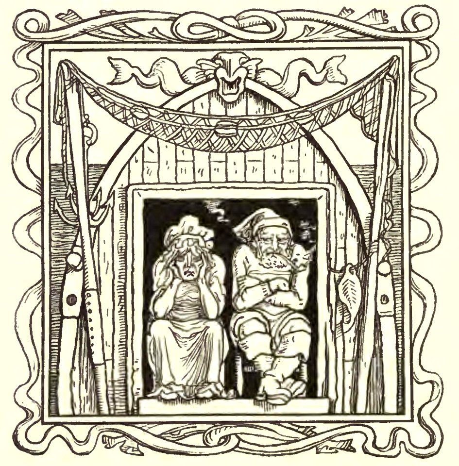 076 The Fisherman and His Wife. Free illustration for personal and commercial use.