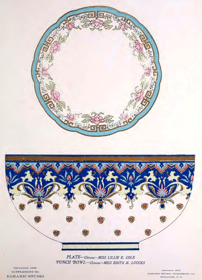 1902 Chinese Plate _CA Bowl Keramic Studio