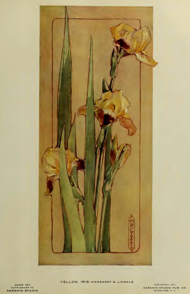 1911 Yellow Iris Keramic Studio