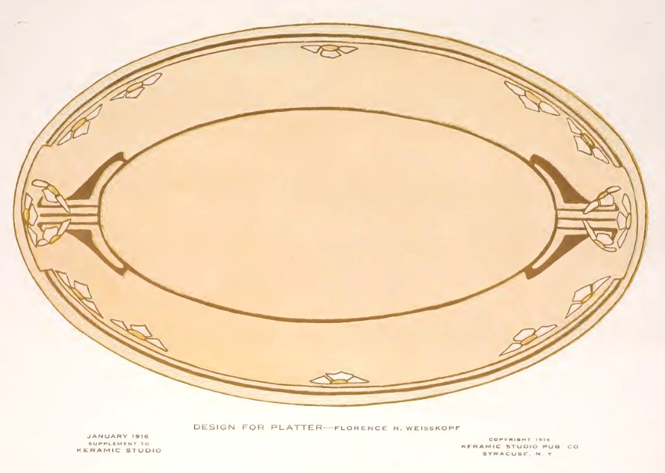 1916 Platter Keramic Studio