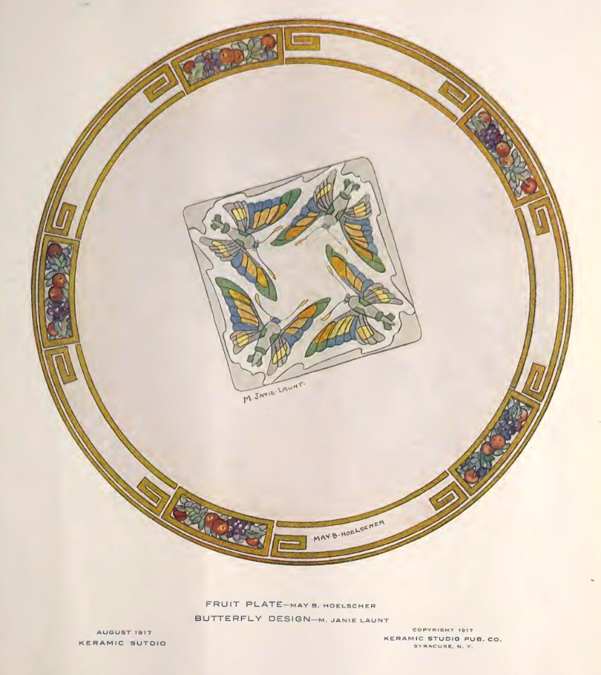 1917 Fruit Plate Keramic Studio