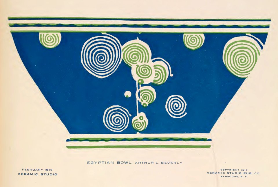 1919 Egyptian Bowl Keramic Studio