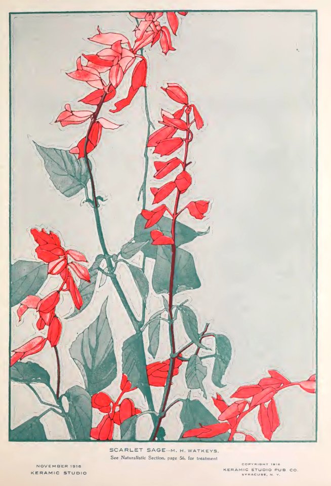 1916 Scarlet Sage Keramic Studio