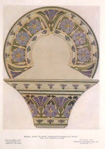 1915 Floral Bowl and Plate Keramic Studio