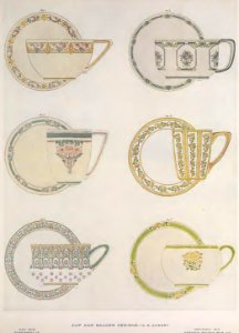 1913 Cups and Saucers Keramic Studio
