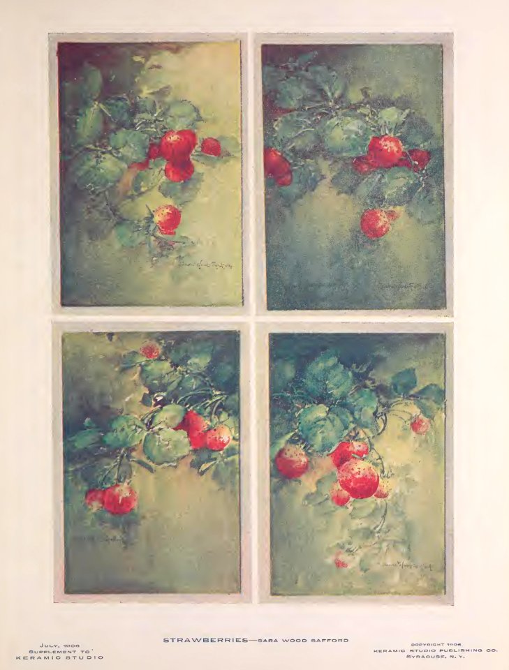 1906 Strawberries Keramic Studio