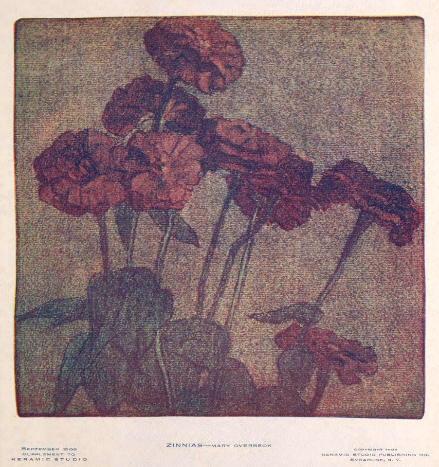 1906 Zinnias Keramic Studio