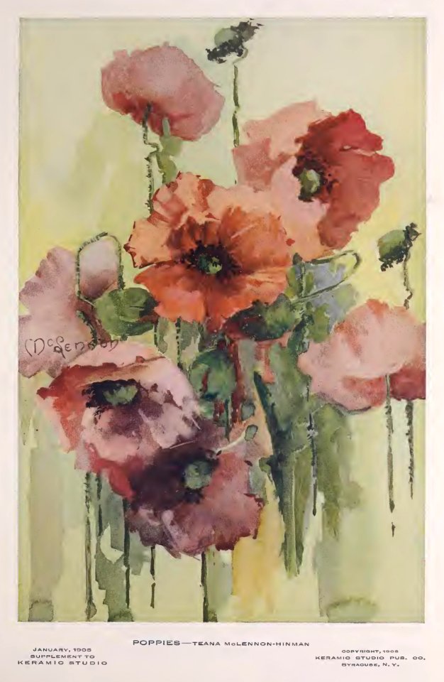 1905 Poppies(2) Keramic Studio
