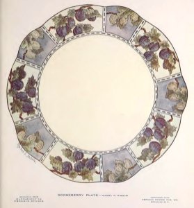 1905 Gooseberry Plate Keramic Studio