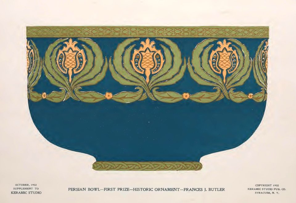 1902 Persian Bowl Keramic Studio