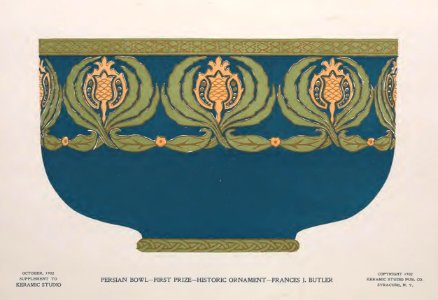 1902 Persian Bowl Keramic Studio