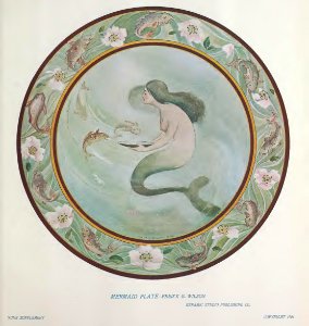 1901 Mermaid Plate Keramic Studio