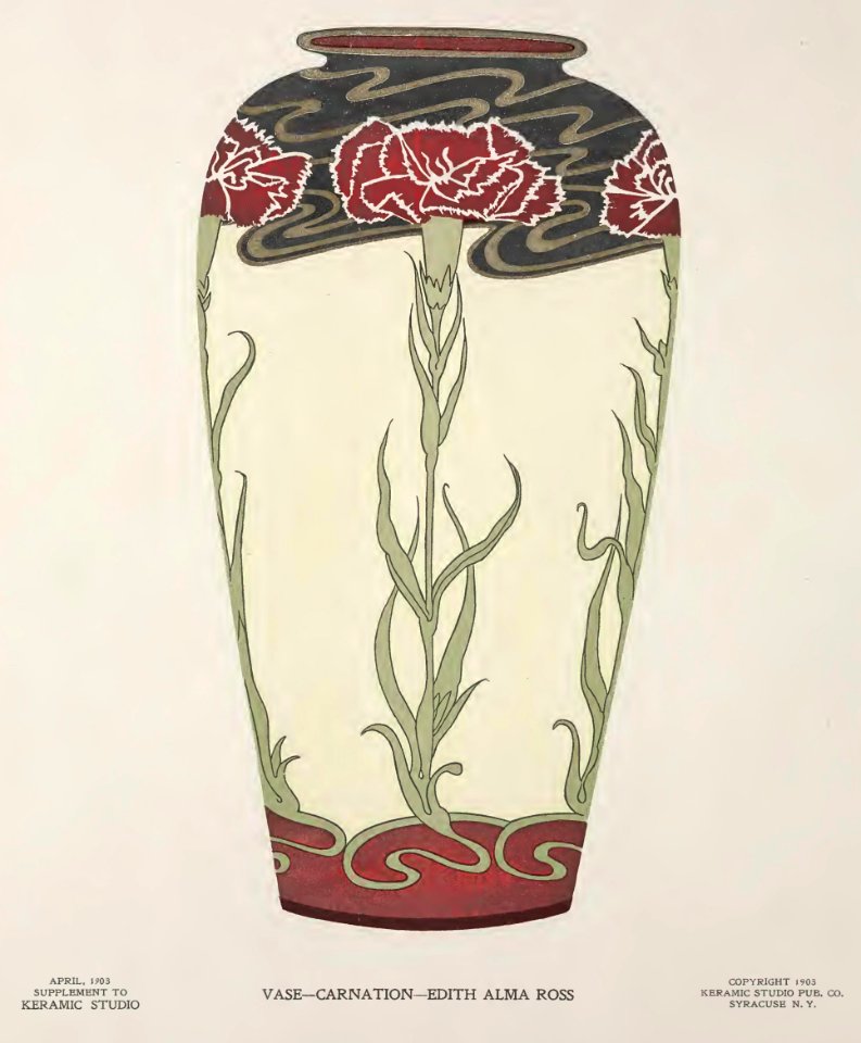 1903 Carnation Vase Keramic Studio