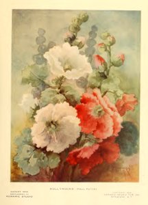 1908 Hollyhocks Keramic Studio. Free illustration for personal and commercial use.