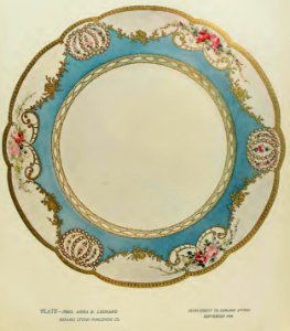 1900 Floral Plate Keramic Studio