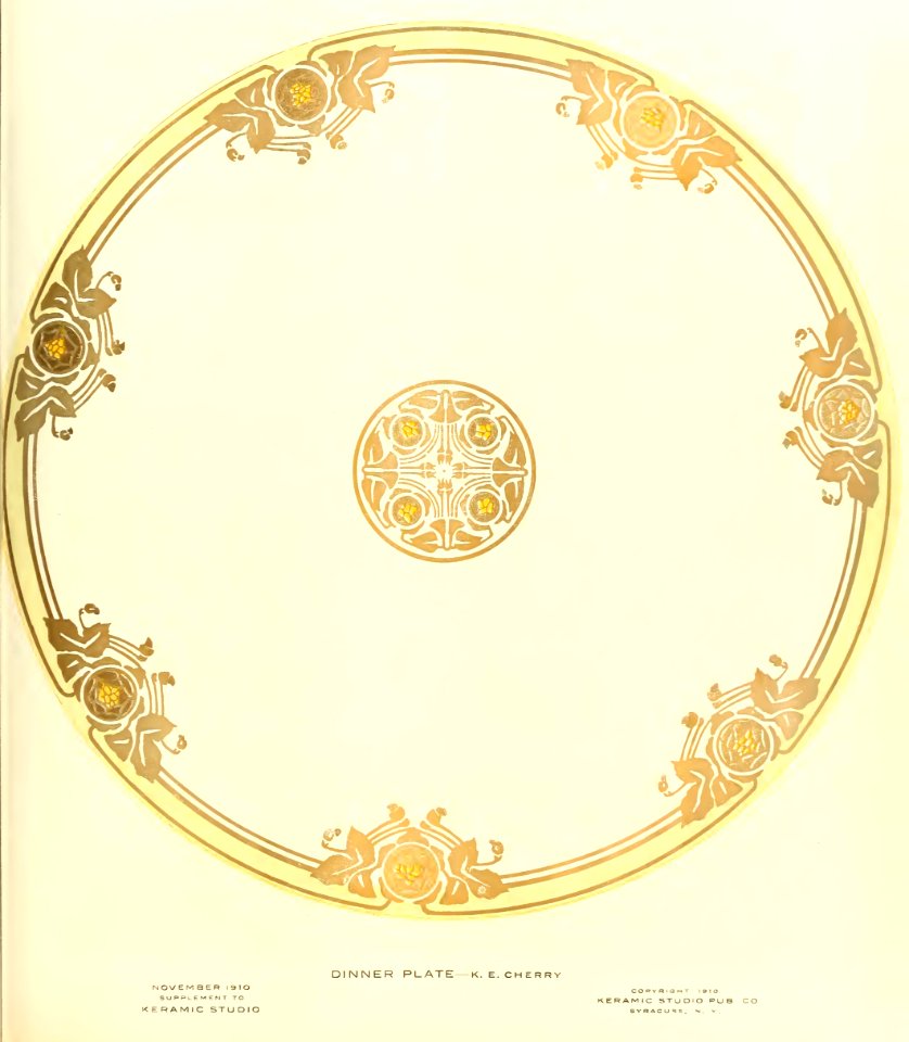1910 Dinner Plate Keramic Studio