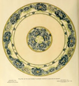 1914 Chinese Plate Keramic Studio
