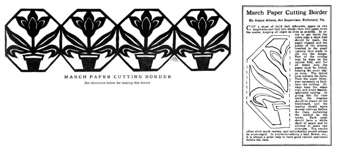 March Papercut Border