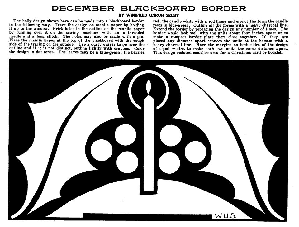 December Border Stencil