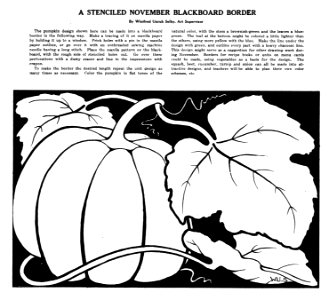 November Pumpkin Stencil. Free illustration for personal and commercial use.