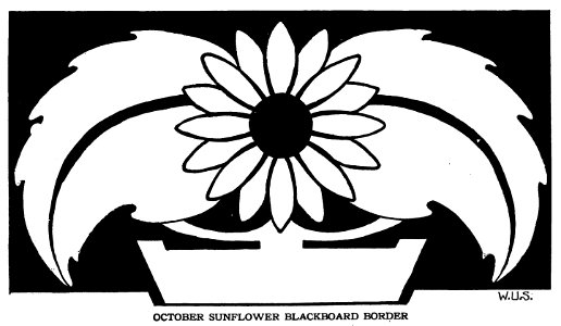 October Sunflower Stencil. Free illustration for personal and commercial use.