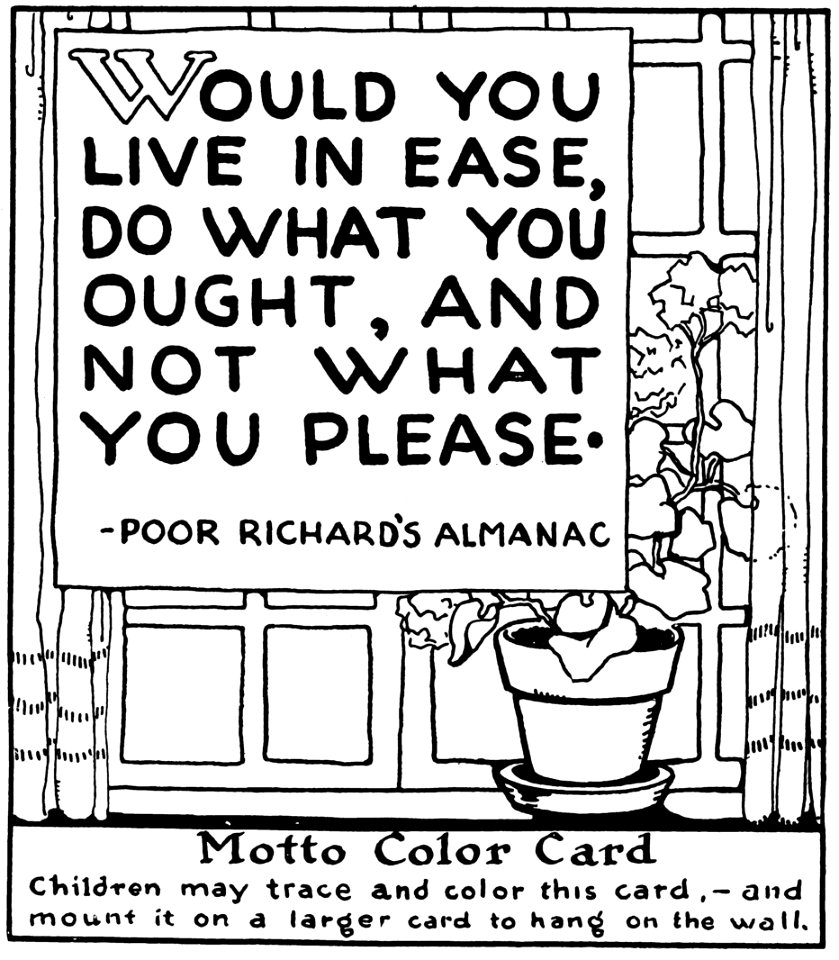 Motto Coloring Card