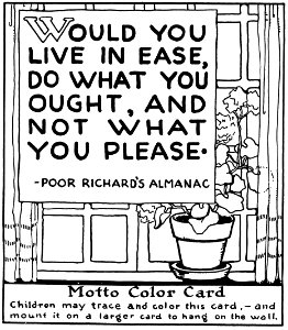 Motto Coloring Card