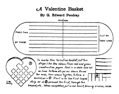 Valentine Basket. Free illustration for personal and commercial use.