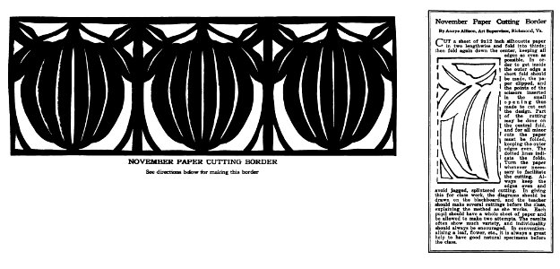 November Papercut Border