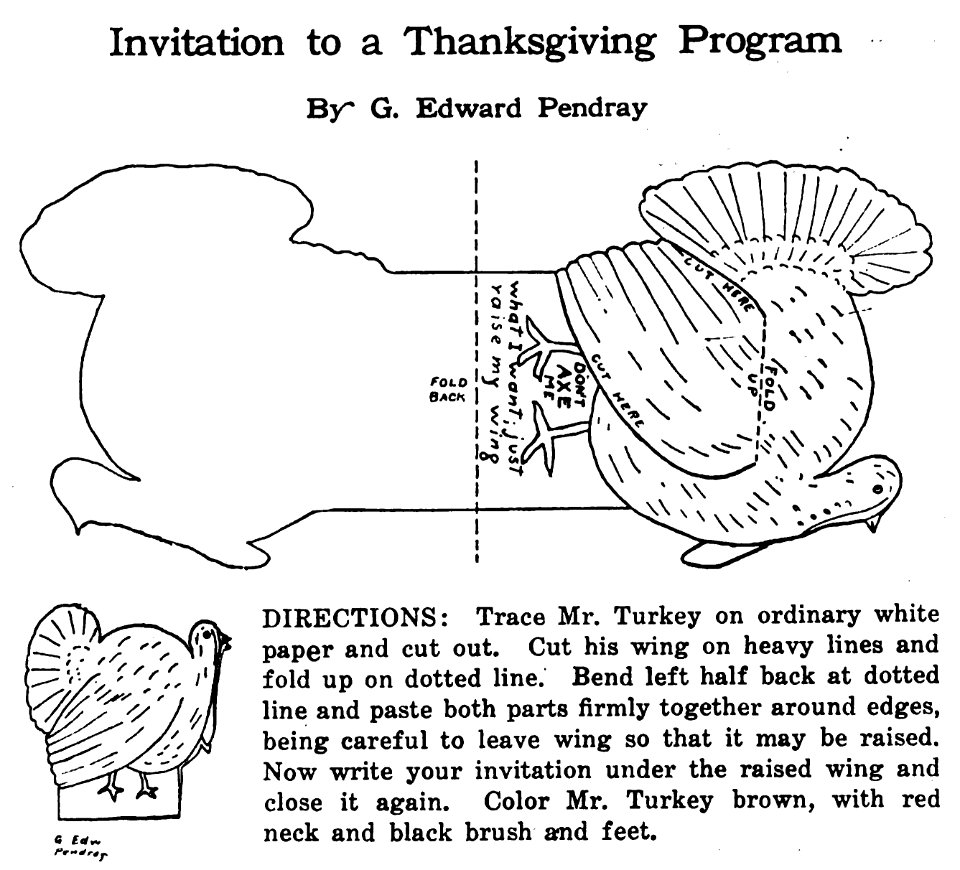 Thanksgiving Invitation Template. Free illustration for personal and commercial use.