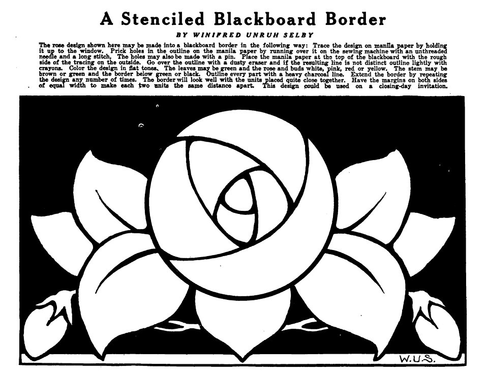 Rose Border Stencil