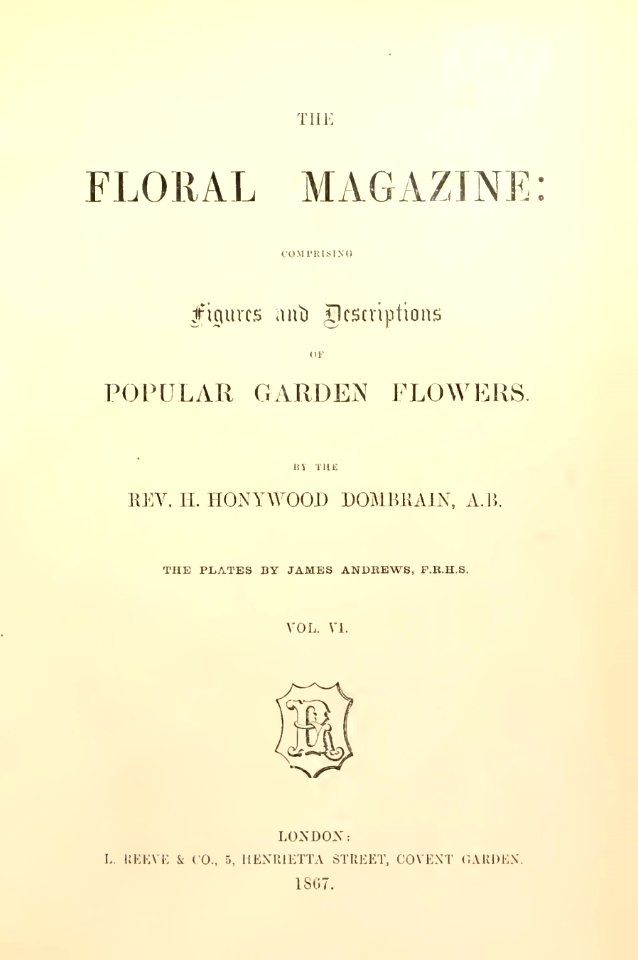 1867 Vol VI Floral Magazine