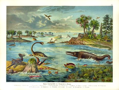 1886 Ichthyosaurus, Plesiosaurus, Pterodactylus