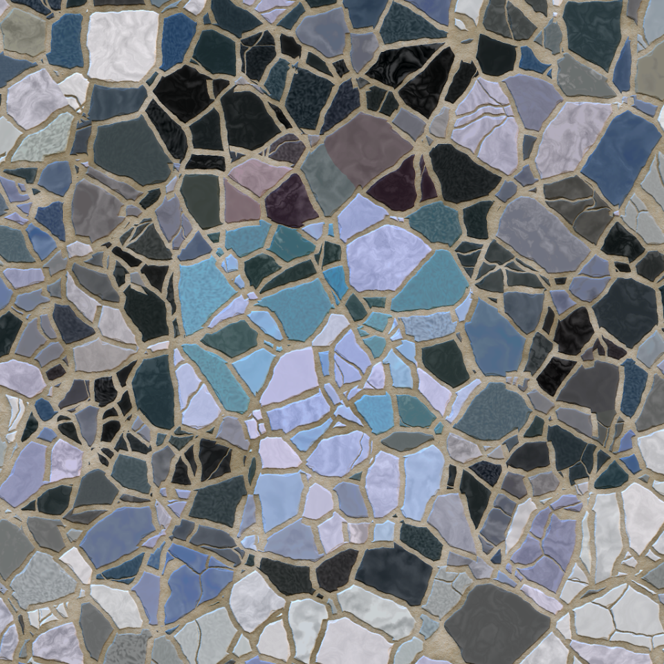 broken mosaic tiles