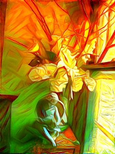 Angel in the Window. Free illustration for personal and commercial use.