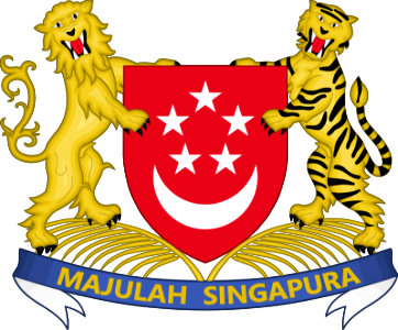 Coat of arms of Singapore (blazon)_1600-1326. Free illustration for personal and commercial use.