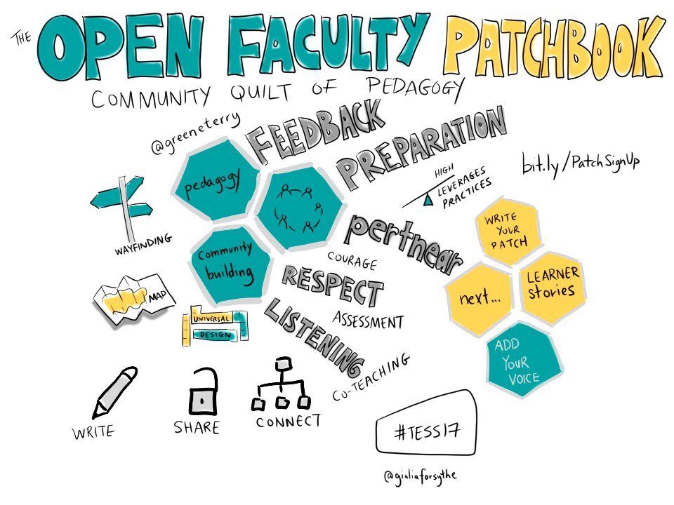 The Open Faculty Patchbook by @greeneterry #tess17 #viznotes
