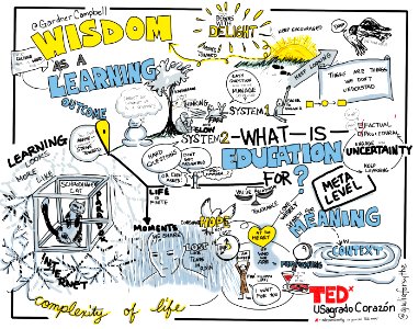 @GardnerCampbell's TEDx Talk: Wisdom as a Learning Outcome. Free illustration for personal and commercial use.