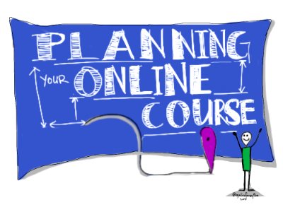 Planning your online course. Free illustration for personal and commercial use.