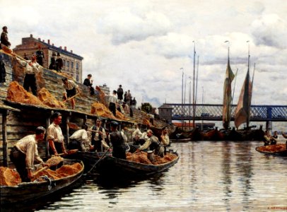 Sand miners - Aleksander Gierymski