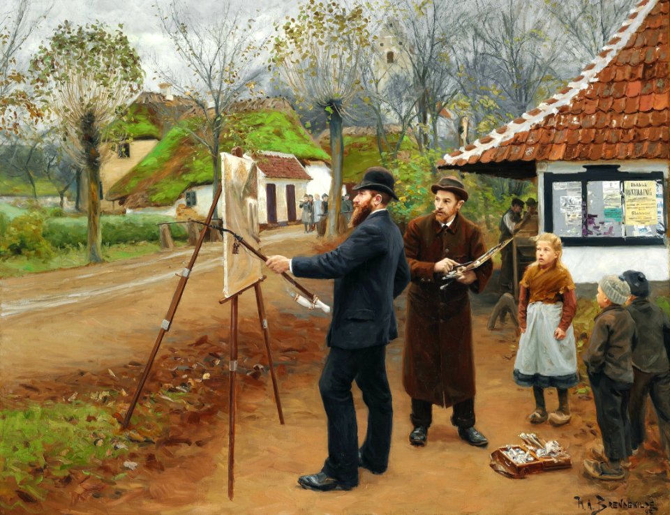 Laurits Andersen Ring painting near Aasum Smithy - Hans Andersen Brendekilde