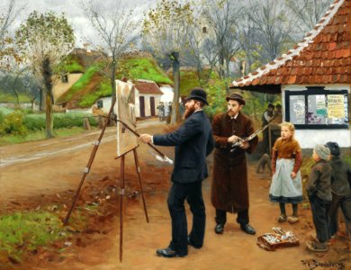 Laurits Andersen Ring painting near Aasum Smithy - Hans Andersen Brendekilde