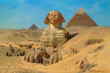 The excavation of the Sphinx - Ernest Karl Eugen Koerner