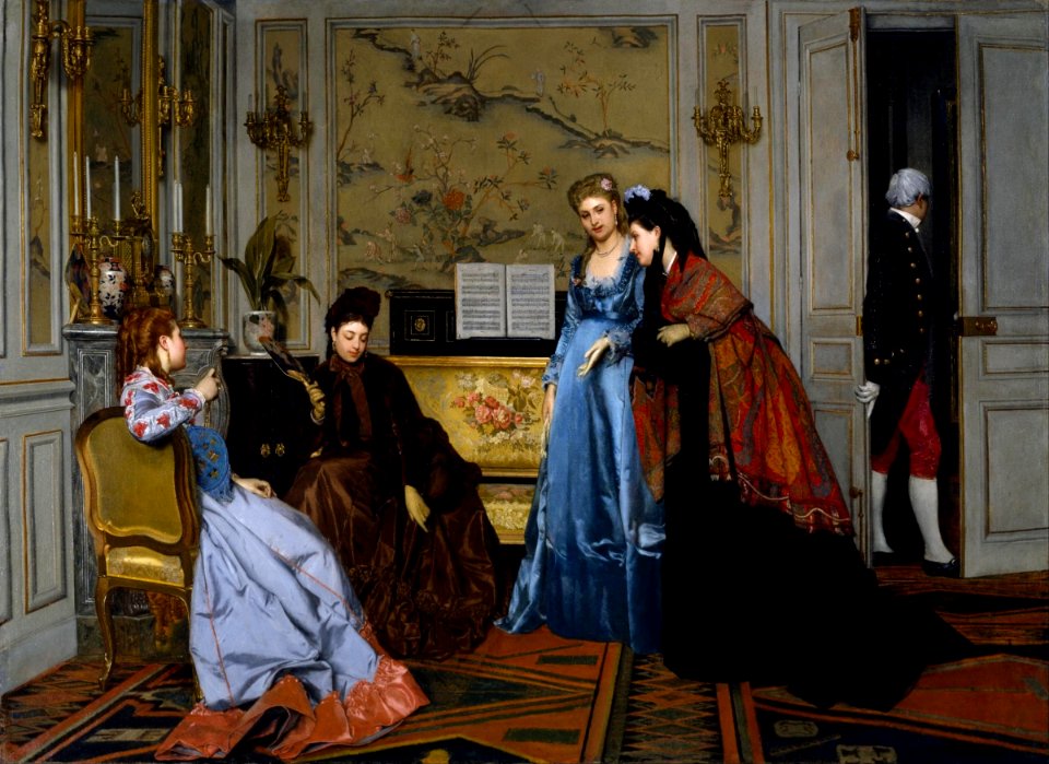 Elegant figures in a Salon - Alfred Stevens