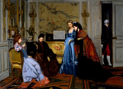 Elegant figures in a Salon - Alfred Stevens